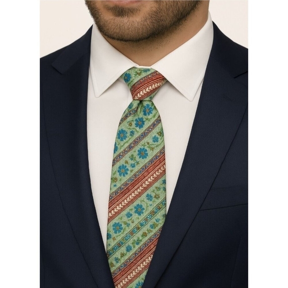 Kenzo Men Accessories Floral Tie Made In Italy Limited Edition VHTF Rare - Picture 3 of 9
